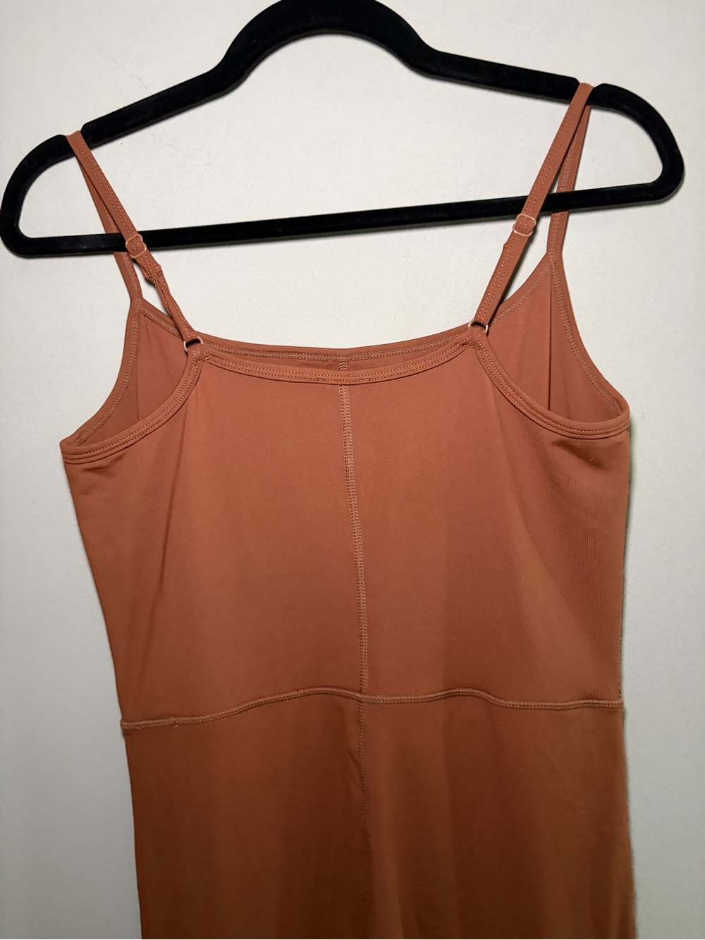 Mi Ami Francesca’s Brown Jumpsuit Adjustable Straps Stretch One Piece Athleisure - Picture 9 of 16